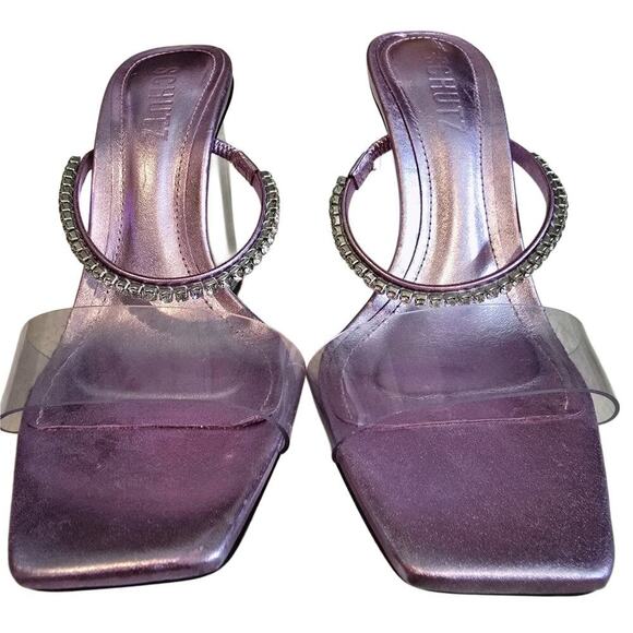 Schutz Transparent & Rose Marteri Sandal Sz. 7 - Picture 2 of 5